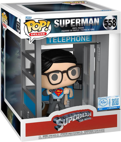 Funko Pop! Deluxe: DC Comics - Superman com Exclusivo - Figura de Vinil Colecionável - Ideia de Presente - Produtos Oficiais - Brinquedos para Crianças e Adultos - Fãs de Cinema