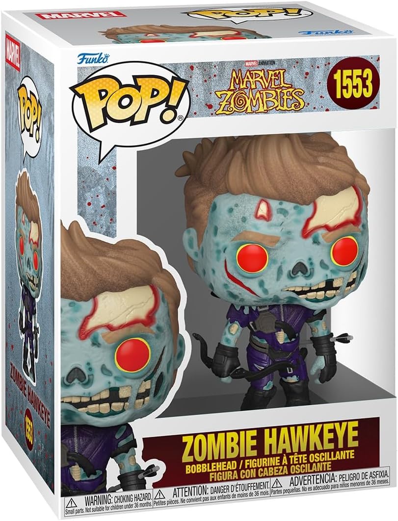 Funko POP! Marvel: Marvel Zombies S4 – Zumbi Gavião Arqueiro - Figura colecionável de vinil - Ideia para presente - Produtos oficiais - Brinquedos para crianças e adultos - Fãs de quadrinhos - Figura modelo para colecionadores