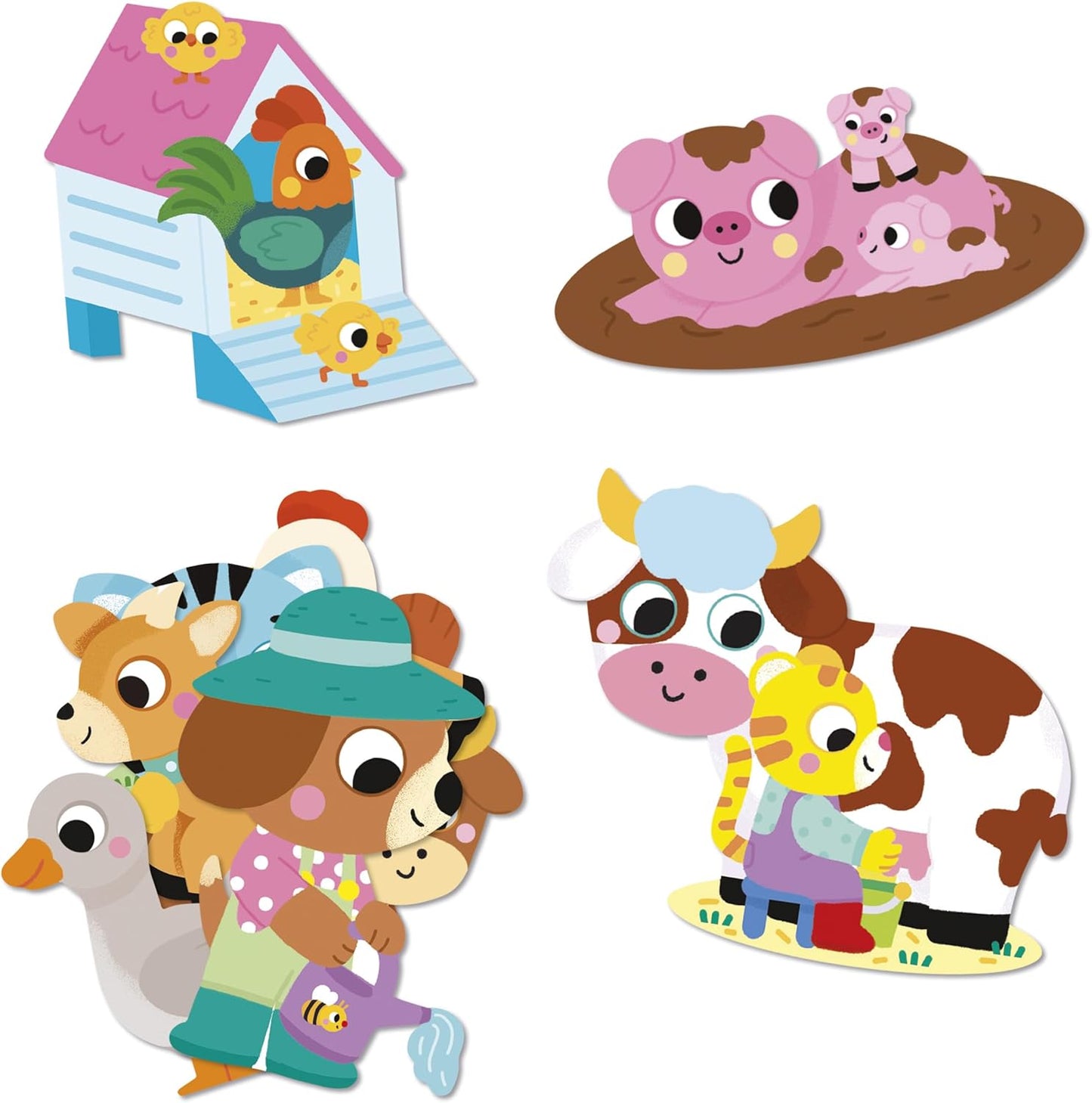 Janod - 50 Adesivos Grandes para Crianças 18 meses - Formato 7x8cm - Adesivos, Janod - Pacote com 100 adesivos - Adesivos de Bolso Formato 5x5cm - Dinos, Janod - Pacote com 300 adesivos - Adesivos de Bolso Formato 3x3cm - Geométricos