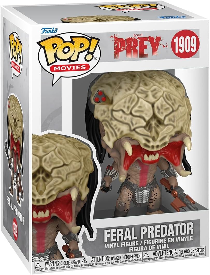 Funko Pop! Filmes: Prey – Predador Feral - Figura de vinil colecionável - Ideia para presente - Produtos oficiais - Brinquedos para crianças e adultos - Fãs de cinema - Figura modelo para colecionadores e exposição