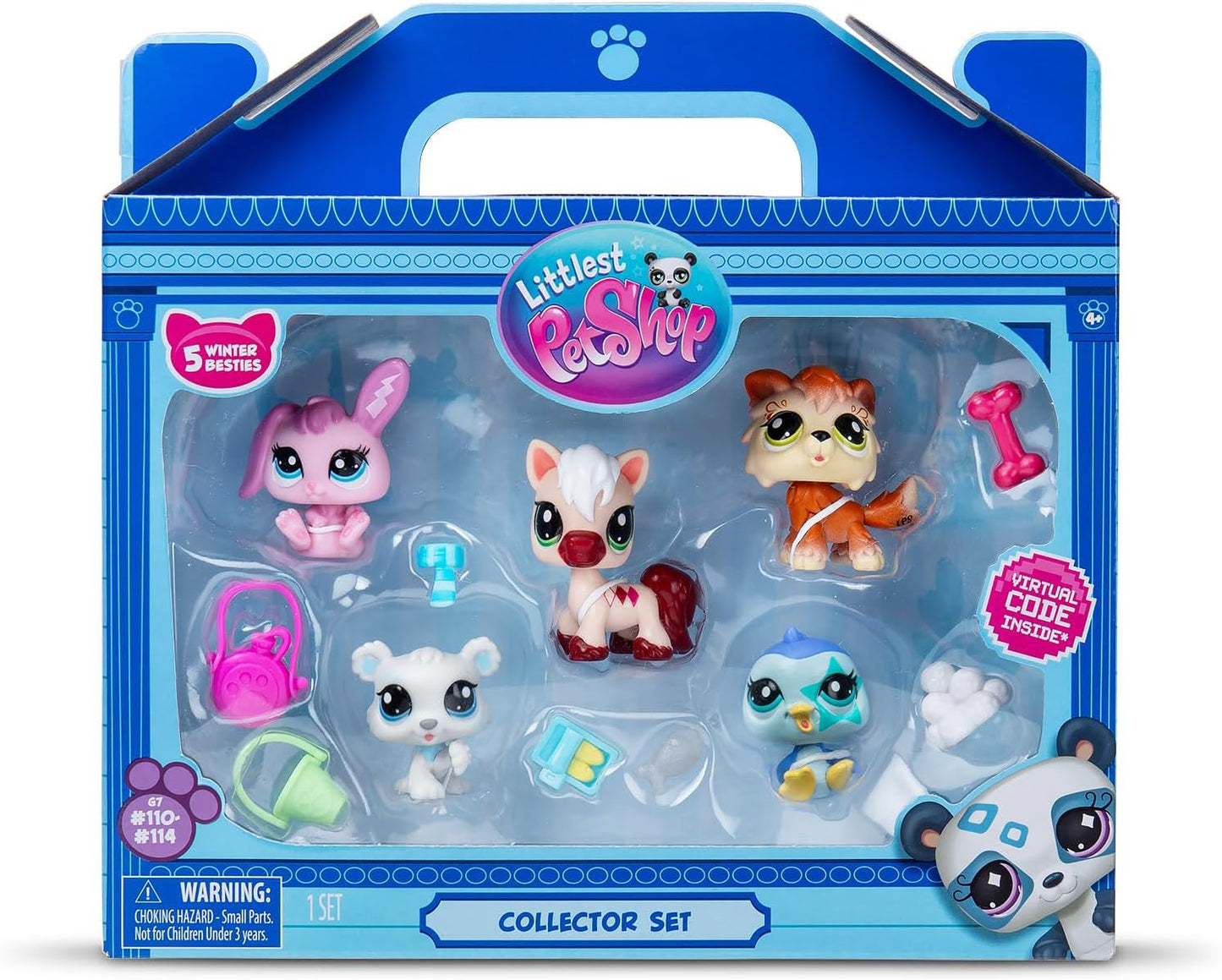 Littlest Pet Shop Série 2 - Pacote Colecionável com 5 Amigas de Inverno | O pacote contém 5 mini brinquedos LPS, 7 acessórios, 1 cartão colecionável e 1 código virtual | Brinquedos colecionáveis para meninas e meninos
