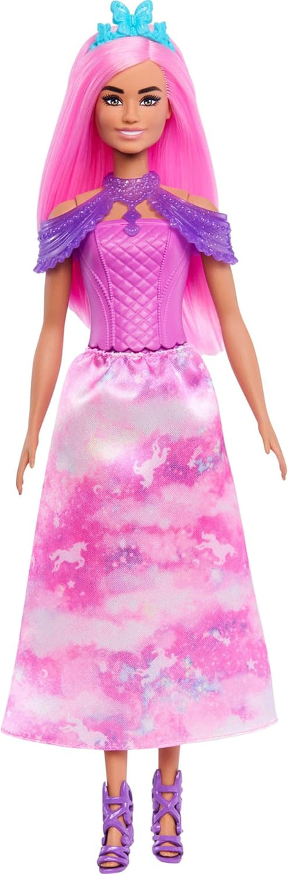 Barbie Calendário do Advento da com boneca e 24 acessórios surpresa, incluindo unicórnio e animais de estimação. Transforme a boneca em sereia, fada e muito mais! JFL66