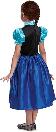 DISGUISE Disney oficial clássico anna vestido congelado anna traje crianças congelados vestir-se para meninas vestido extravagante trajes do dia do livro mundial para meninas