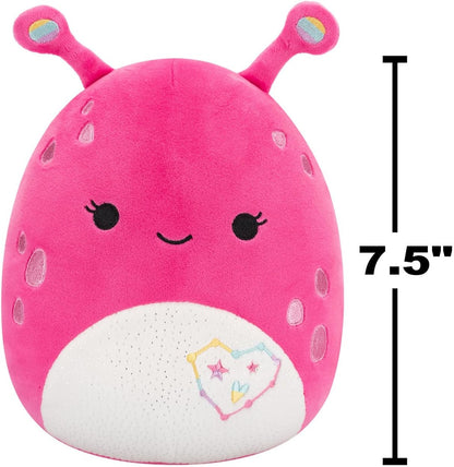 Squishmallows Original 7,5 polegadas Frawleen, o alienígena rosa quente com constelação de coração, pelúcia dos namorados