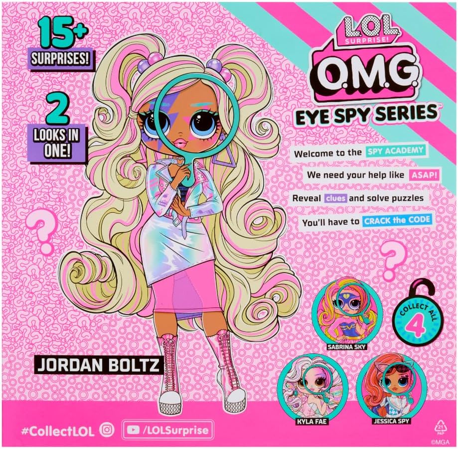 L.O.L. Surprise! Série OMG Eye Spy - Rockstar - Inclui 1 boneca, vem com roupas e acessórios, resolva pistas e desbloqueie surpresas, colecione todas as 4 bonecas.