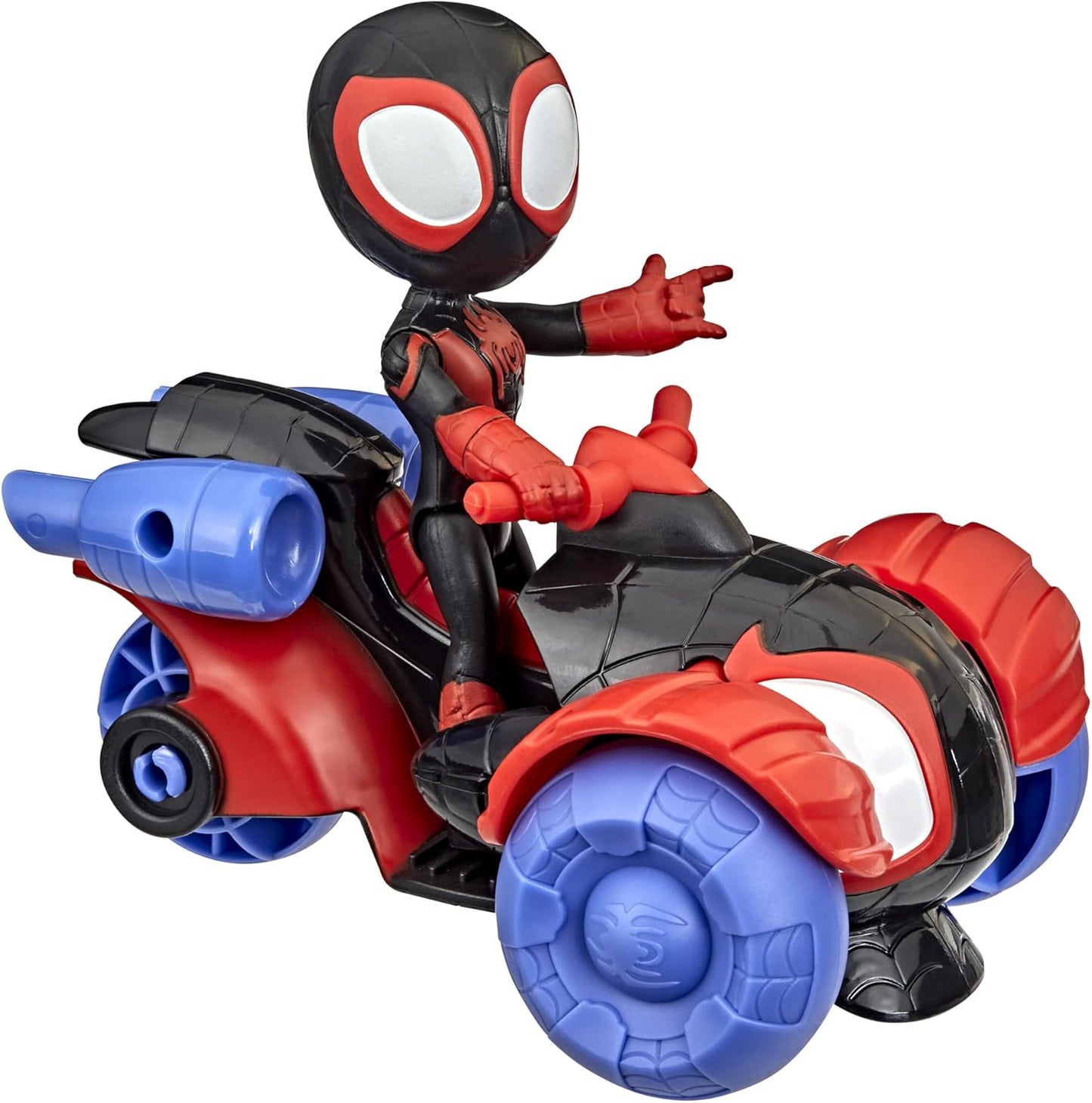 Homem-Aranha e seus amigos incríveis Hasbro Marvel Miles Morales: Figura de ação do Homem-Aranha e veículo Techno-Racer, para crianças a partir de 3 anos, multicolorido, (F1941)