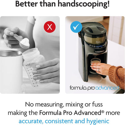 Baby Brezza – Formula Pro Advanced, Preparador Automático de Mamadeiras e Dispensador de Fórmula, Máquina de Preparação de Mamadeiras, Inclui Funil, Destinatário de Reposição e Tampa, Conjunto na Cor Preta