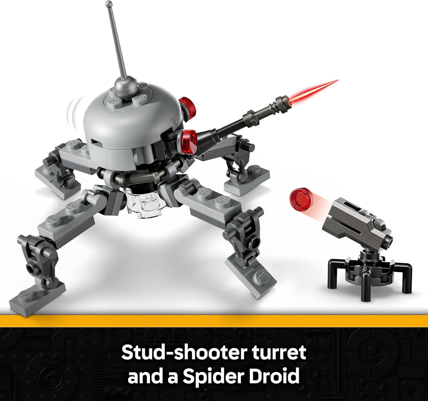 LEGO Star Wars 75431 Pacote de Batalha de Soldados Clones do 327º Corpo Estelar - Brinquedo colecionável com 4 minifiguras, 3 figuras de droides de batalha e um AT-RT - Presente para meninos a partir de 7 anos e fãs de A Vingança dos Sith