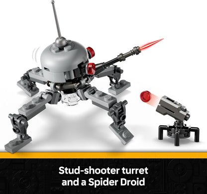 LEGO Star Wars 75431 Pacote de Batalha de Soldados Clones do 327º Corpo Estelar - Brinquedo colecionável com 4 minifiguras, 3 figuras de droides de batalha e um AT-RT - Presente para meninos a partir de 7 anos e fãs de A Vingança dos Sith