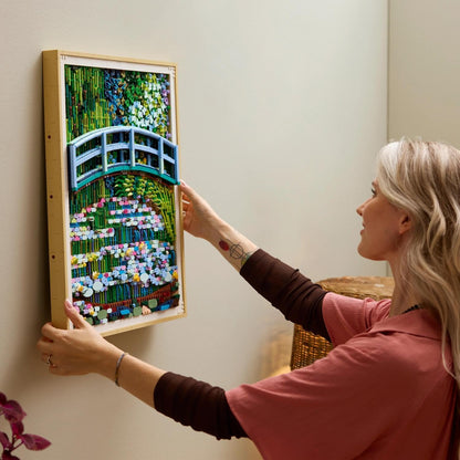 LEGO Art Claude Monet – Ponte sobre um Lago de Lírios-d'água - Arte de Parede 3D para Decoração de Casa - Kit de Modelo Impressionista para Adultos - Ideia de Presente DIY - 31220