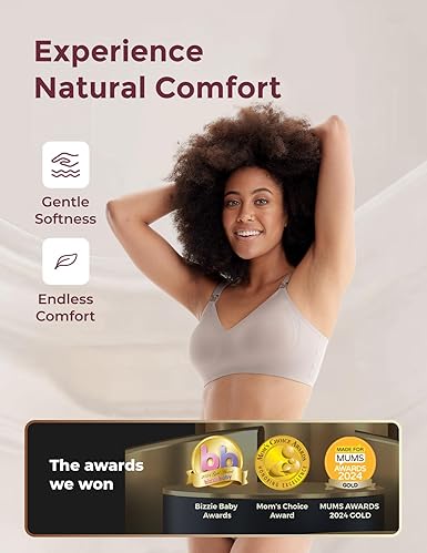 momcozy Sutiã de amamentação YN21, sem costura, ultraconfortável, formato natural, ideal para dormir durante a gravidez.
