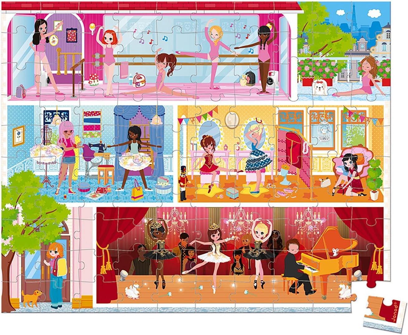 Janod Rainstick de madeira - Coleção Pure - Brinquedo de aprendizagem precoce - Habilidades motoras finas e concentração - Estimulação visual e auditiva - Tinta à base de água - a partir dos 6 meses de idade, J05208