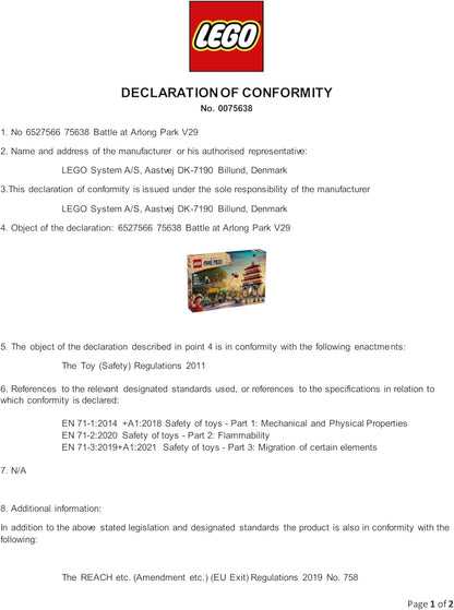 LEGO ONE PIECE Batalha no Parque Arlong - Brinquedo interativo com 5 minifiguras, incluindo Luffy e Nami, além de um pagode que desaba - Presente de anime para meninos, meninas e fãs a partir de 9 anos - 75638