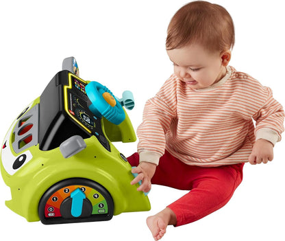 Brinquedo educativo Fisher-Price para bebês e crianças pequenas: Carrinho de atividades Laugh & Learn Sit & Steer Driver com estágios inteligentes para crianças a partir de 6 meses, JDY43