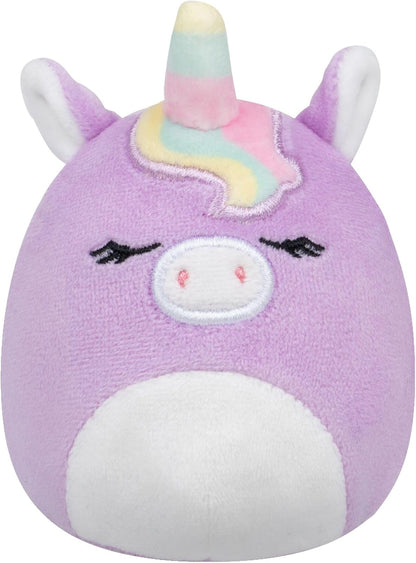 Squishmallows Kit com 3 Originais MallowMees de 3,5 polegadas (Silvia, Connor, Archie) | Design macio com efeito de retorno lento ao apertar – Produto oficial Jazwares