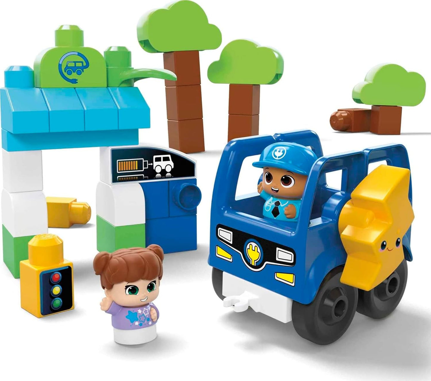 MEGA BLOKS Blocos de construção infantis Fisher-Price, classificação e reciclagem de cidade verde