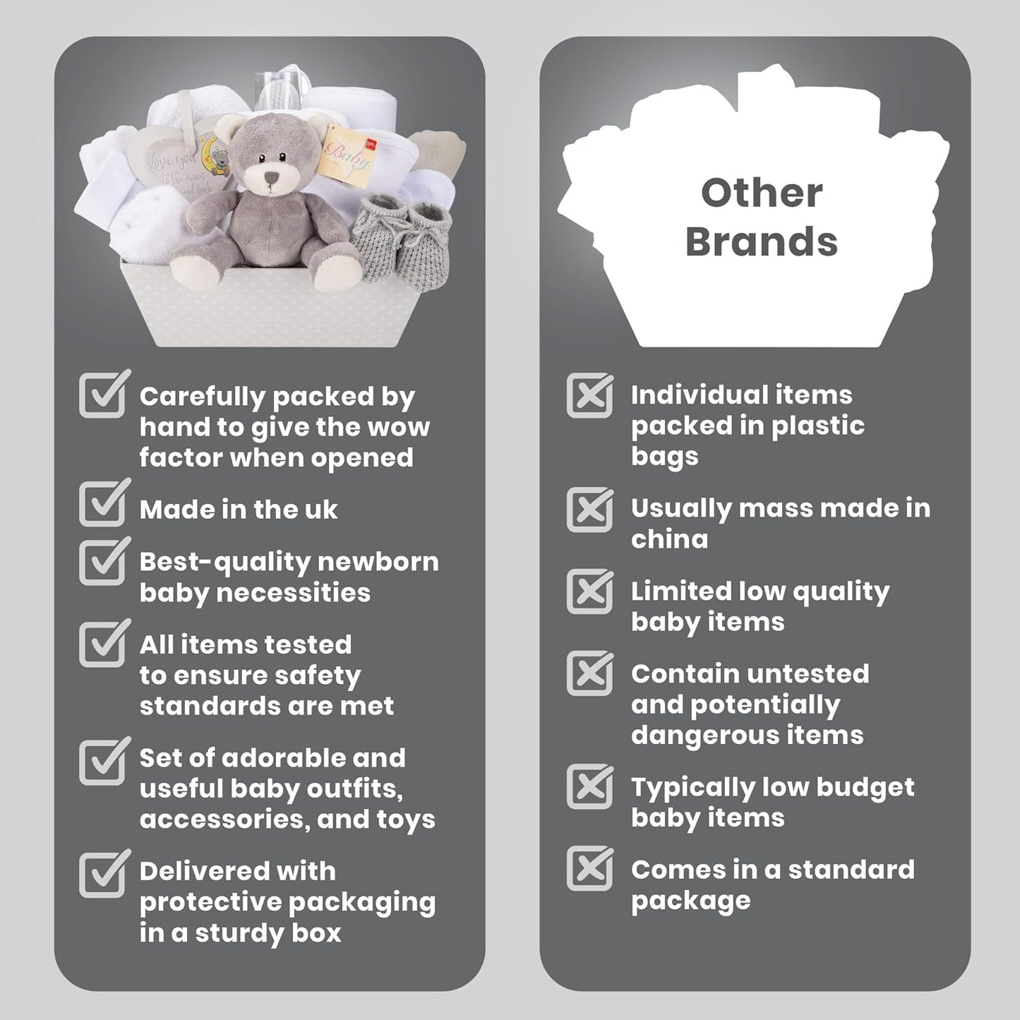 Cesta para Bebê Menino – Conjunto de 17 peças para recém-nascido com pelúcia | Ideal para chás de bebê, revelação de gênero e presente de batizado