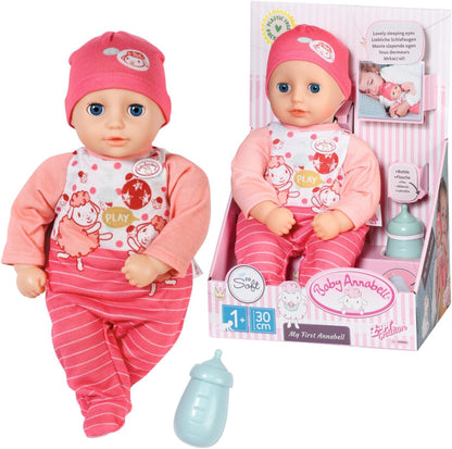 Baby Annabell 709856 Minha Primeira Annabell 30cm - Para crianças a partir de 1 ano - Promove empatia e habilidades sociais - Inclui boneca e macacão