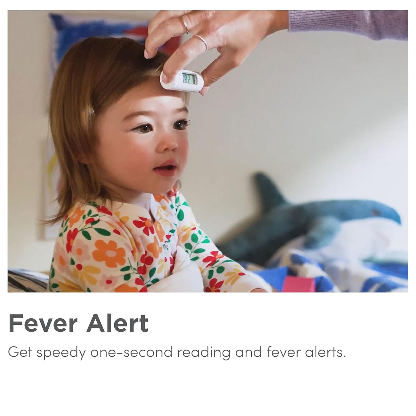 Munchkin Termômetro infravermelho | Sem contato e sem toque para bebês, com tela LCD de um botão | Compacto e prático para viagens | Temperatura corporal infantil com alerta de febre, itens essenciais para bebês