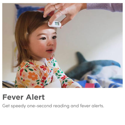 Munchkin Termômetro infravermelho | Sem contato e sem toque para bebês, com tela LCD de um botão | Compacto e prático para viagens | Temperatura corporal infantil com alerta de febre, itens essenciais para bebês