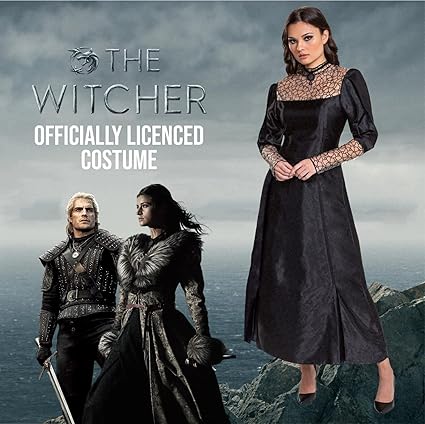 DISGUISE 123819N Fantasia de Yennefer Witcher, Adulto, Sólido, Preto, S
