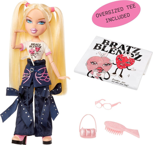 Bratz Stylin' Cloe - Boneca Fashion com Camiseta Personalizável, Acompanha Acessórios, Brinquedo Fofo para Meninas, Rosa