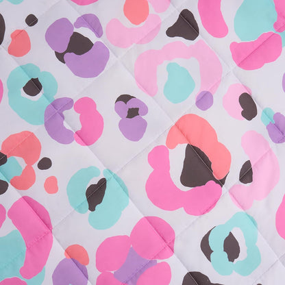 Cobertor pesado OHS 3 kg, cobertor pesado individual para adultos, calmante, alívio do estresse, antiansiedade, cobertores pesados para homens e mulheres, estampa de leopardo, 150 x 100 cm (Aviso: adequado apenas para maiores de 3 anos)