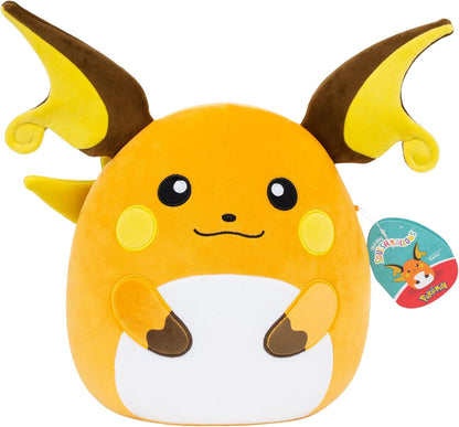 Squishmallows Pelúcia Original Pokémon Raichu de 10 Polegadas | Pelúcia Oficial Jazwares Ultramacia (Tamanho Médio)