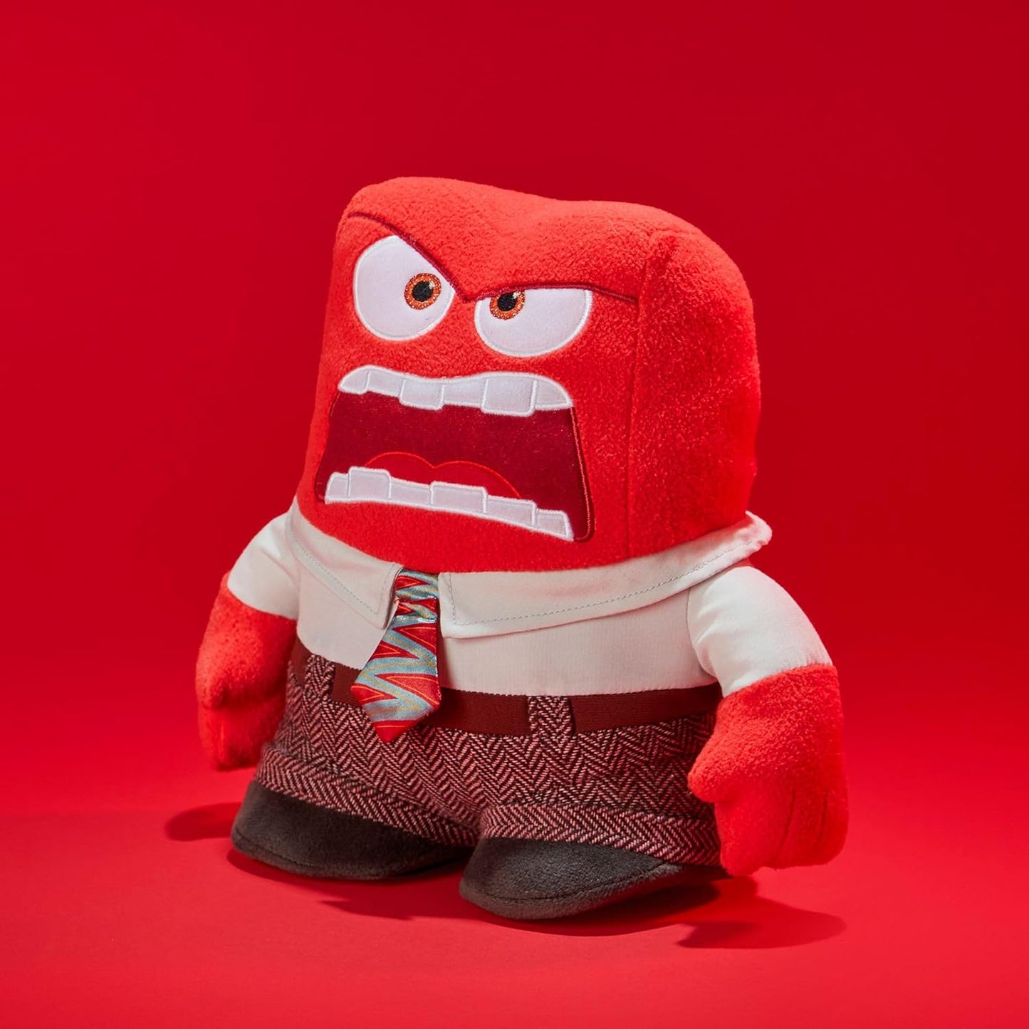 Disney Store Brinquedo macio oficial Anger, Inside Out 2, 25 cm/9,8”, figura de personagem de pelúcia pequena e fofinha para crianças, adequada para idades 0+