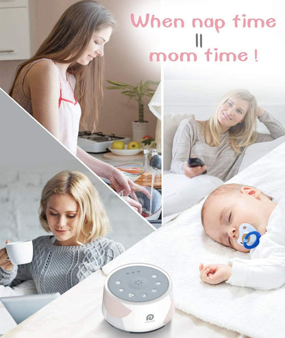 Dreamegg Máquina de ruído branco, máquina de som de sono D1Pro para bebês, crianças e adultos, chupeta de sono para bebês 3 em 1, luz noturna atualizada, 29 sons naturais de alta fidelidade, adequada para dormir em casa, berçário, presente de escritório