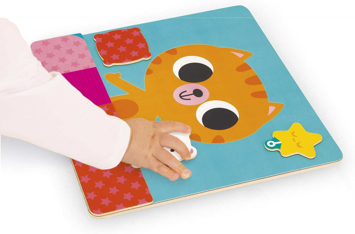 Janod - Jogo Rotinas e Rituais do Dia - Quadro Magnético Educativo - Organize seu Dia a Dia - 7 Cartões Modelo Educativos - 1 Quadro Magnético - 30 Ímãs - A partir de 2 Anos