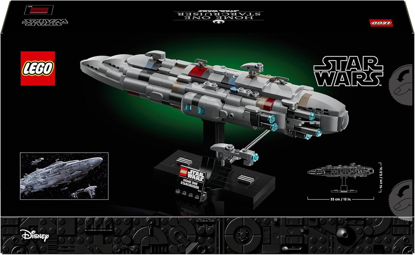 LEGO Star Wars 75405 Home One Starcruiser Building Set para adultos, modelo de nave estelar colecionável para construir e exibir com suporte, presente de aniversário