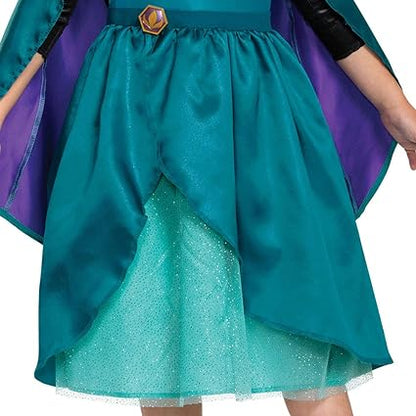 Disguise  Fantasia Disney Frozen 2 Anna para meninas, vestido clássico e roupa de capa