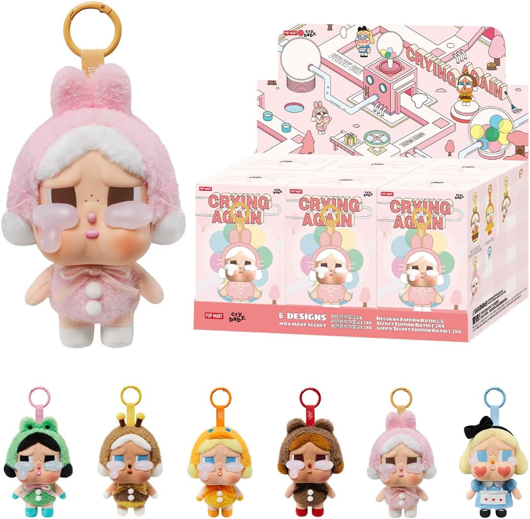 POP MART CRYBABY Crying Again Series - Conjunto completo de bonecos de