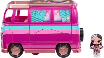 L.O.L. Surprise! Ônibus de Turnê do Festival de Música  – Conjunto 5 em 1 com Boneca Exclusiva, Acessórios Musicais e Móveis, Mais de 20 Itens Inclusos, Para Crianças a Partir de 4 Anos