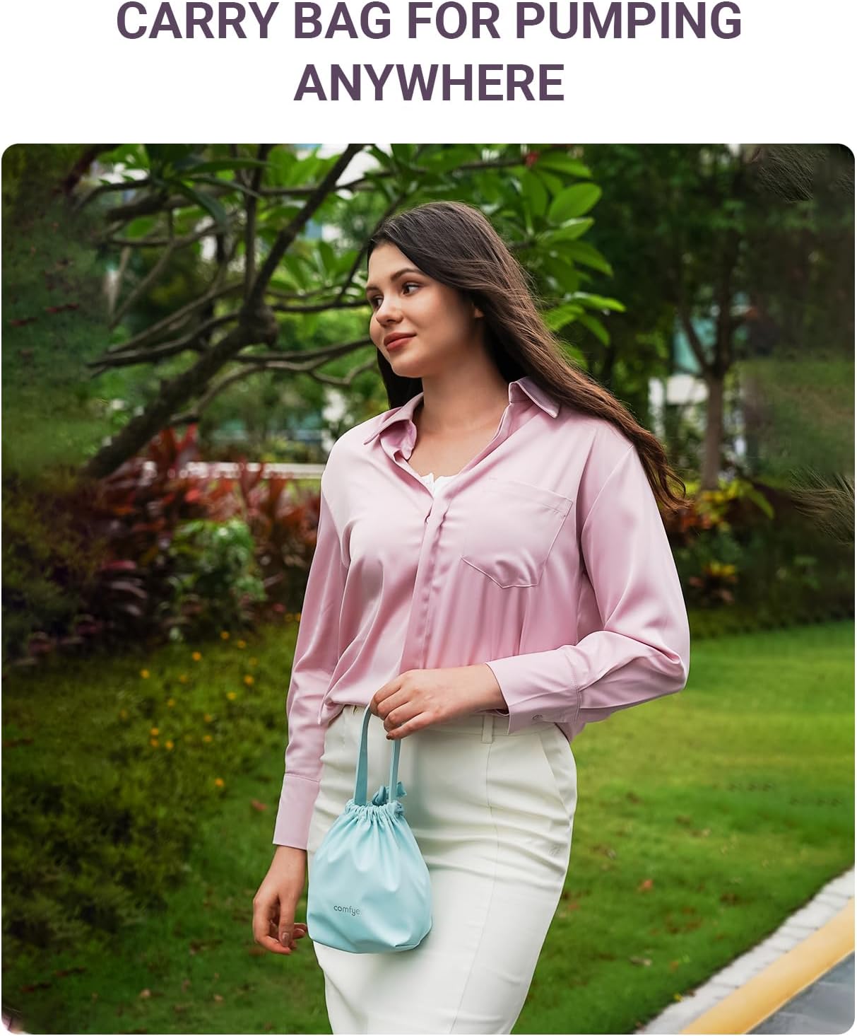 Bomba tira-leite elétrica portátil com as mãos livres para a boca do bebê, flange selada com 3 tipos de 17, bomba tira-leite aquecida mais confortável com as mãos livres, tecnologia de aquecimento líder do setor, base de carregamento magnética inovadora