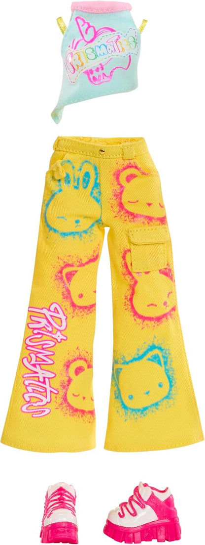 Rainbow High Junior High Rock Band - Sunny, Amarela - Boneca Fashion de 23cm com Guitarra, Personalizável com Adesivos, Articulada, Brinquedo Fofo para Crianças a partir de 4 Anos