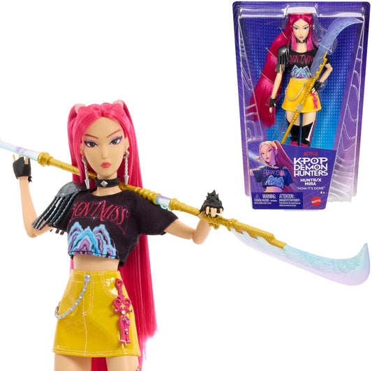 Mattel Boneca Fashion KPop Demon Hunters HUNTR/X Mira | Com o visual da performance "How It’s Done" e acessório de espada, inspirada no filme, JRN36