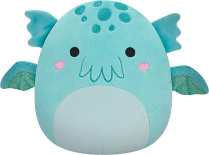 Squishmallows SQCR04087 Theotto-Blue Cthulu 7,5" Add Squad, brinquedo de pelúcia ultramacio, pelúcia oficial Kellytoy