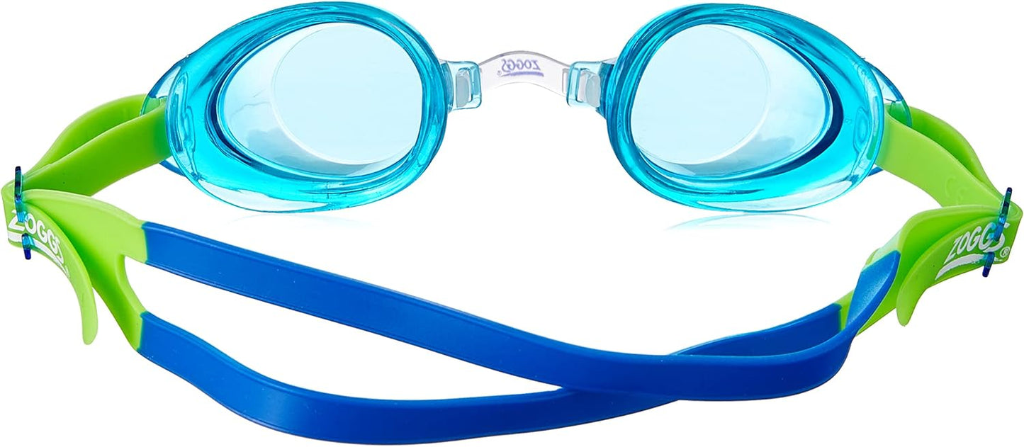 Zoggs Little Ripper Gafas de natación para niños, gafas de natación con protección UV, correa para gafas para niños con ajuste de deslizamiento dividido, lentes de gafas de natación rosa sin niebla, gafas para edades de 0 a 6 años