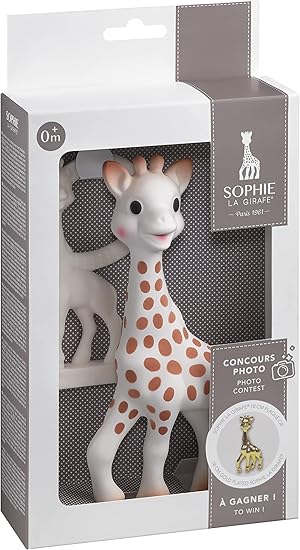 Sophie la girafe Brinquedo de Pelúcia Macio para Bebê com Suporte para Chupeta