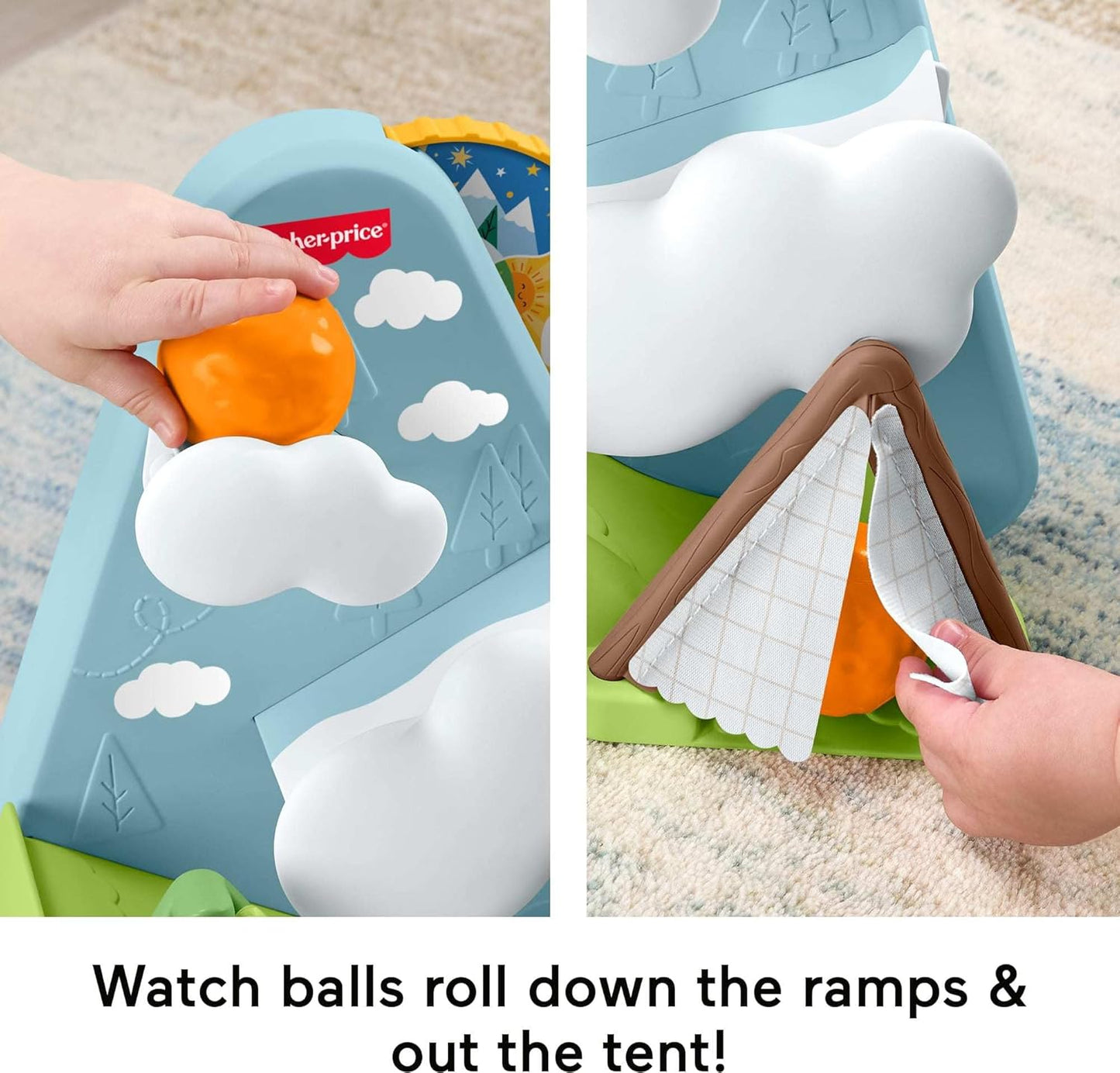Fisher-Price Brinquedo para Bebê Floresta da Amizade com Bolas e Montanha, Brinquedo de Atividades para Bebês a partir de 9 Meses, JLB88