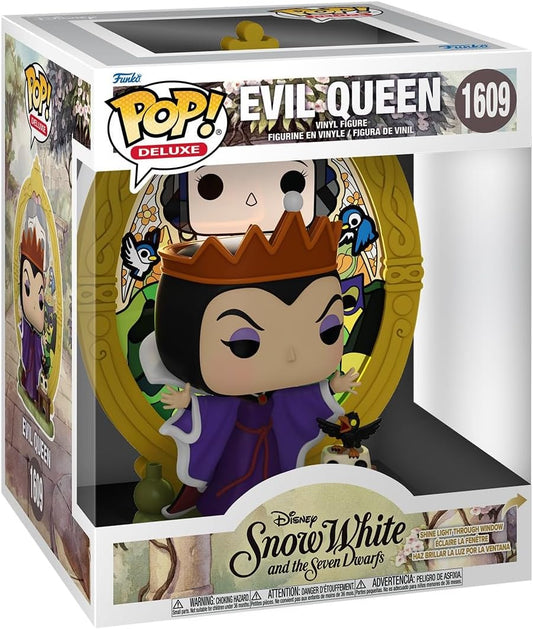 Funko Pop! Deluxe: Vilões - Rainha Má - (Vidro) - Vilões da Disney - Figura Colecionável de Vinil - Ideia de Presente - Produto Oficial - Brinquedos para Crianças e Adultos - Fãs de Terror - Figura para Colecionadores