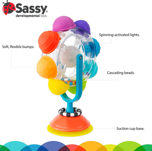 Sassy Bandeja de brinquedo com arco-íris iluminado para bebês - 6m+