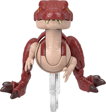 Brinquedo de dinossauro Fisher-Price Imaginext Jurassic World Rebirth, figura de Spinosaurus correndo com movimento de investida e mordida, 23 cm de altura, JFR24