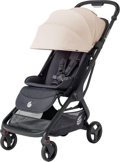 Ergobaby Carrinho de Bebê Metro3 com Função de Reclinação, Ideal para Bebês de 0 a 4 Anos (do Nascimento até 22kg), Dobrável e Compatível com Bebê Conforto, Alça Ajustável em Altura, Assento Ergonômico, Bege Natural