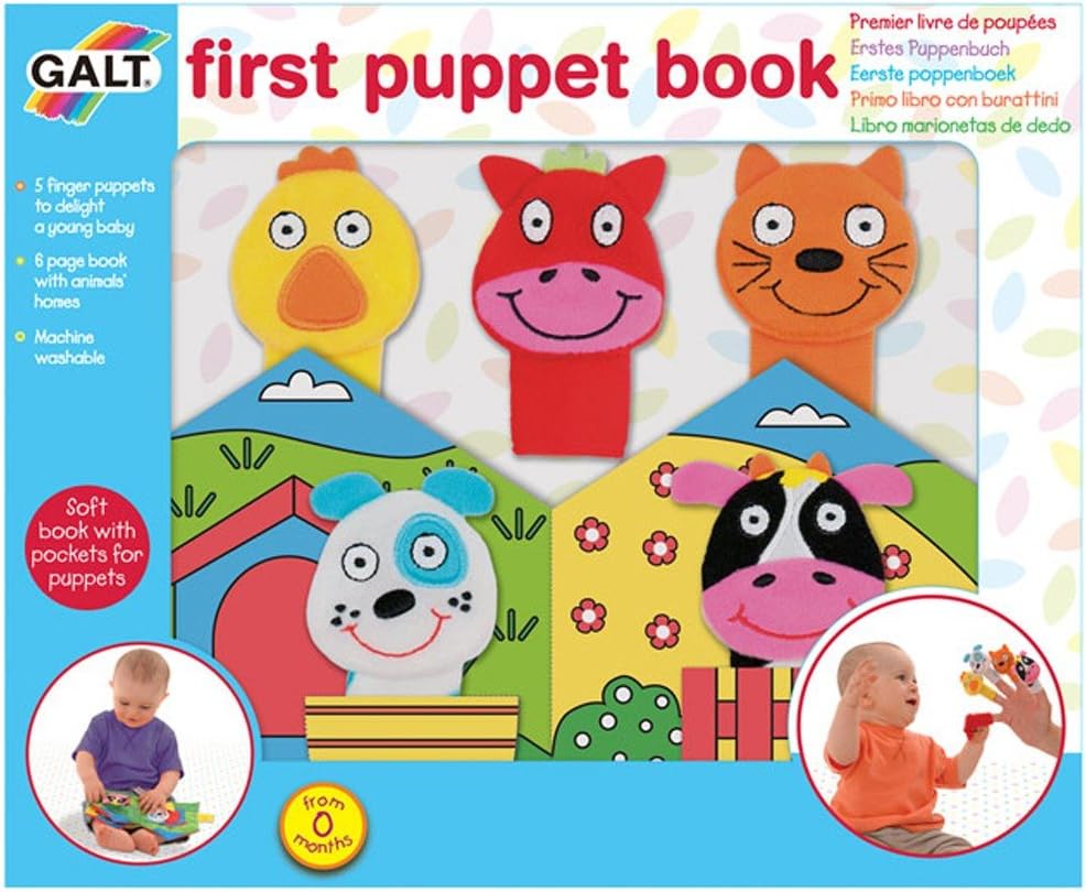 Galt Toys, Primeiro Livro de Fantoches, Brinquedos de Atividades para Bebês, Idades 0 Meses ou Mais