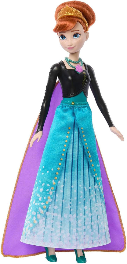 Mattel Conjunto de Boneca Fashion Anna Disney Frozen 2 – Gire e Revele | 8 Surpresas, incluindo caixa de joia em formato de floco de neve, anel para a criança, acessório Gale e 8 peças para brincar; articulada e colecionável, JJY37