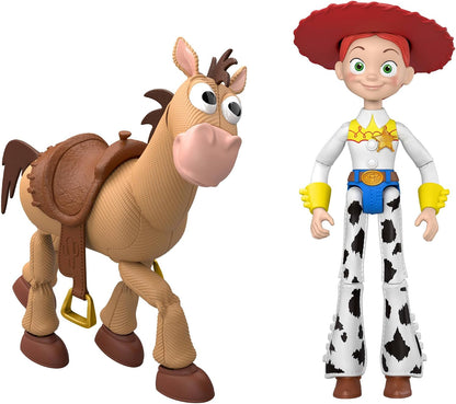 Mattel Disney e Pixar Toy Story 5 – Jessie e Bala no Alvo | Conjunto com 2 Bonecos de Ação (Escala de Brincar / 18 cm), Articulados, Chapéu de Cowboy Removível – JKV21