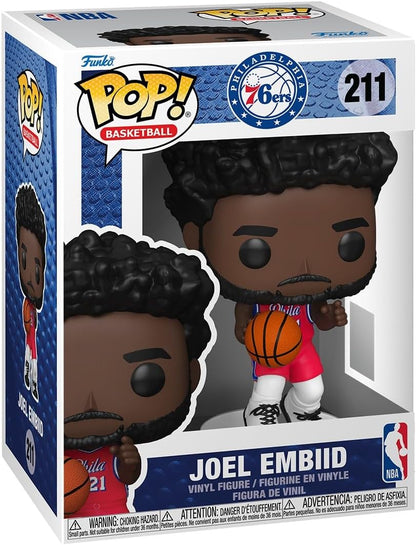 Funko Pop! NBA: 76ers - Joel Embiid - Jogadores da NBA - Figura de Vinil Colecionável - Ideia de Presente - Produto Oficial - Brinquedos para Crianças e Adultos - Fãs de Esportes - Figura para Colecionadores e Exibição